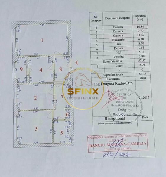Pantelimon, Mega Mall apartament 3 camere 60 mp decomandat